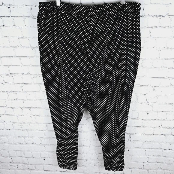 MEG & MARGOT | polkadot stretch flowy drawstring jogger pants - Picture 3 of 9